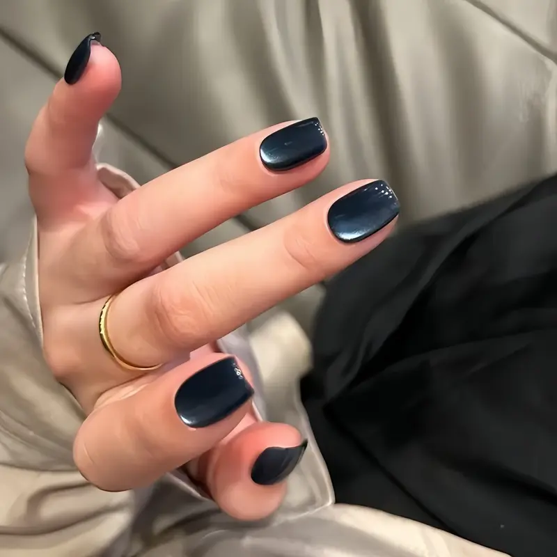 Kuku Palsu Dapat Dipakai Semi Buatan Tangan Tangga Super Pendek Mata Kucing Ukuran Penuh XS/S/M 10PCS/SET Nail Art Polish 001 017 040 4