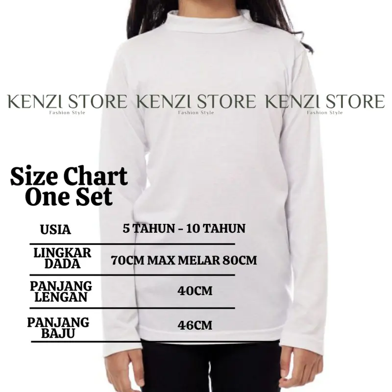 Manset Anak Perempuan / Baju Manset Anak Usia 5-10 Tahun Polos Fashion Jaket 4