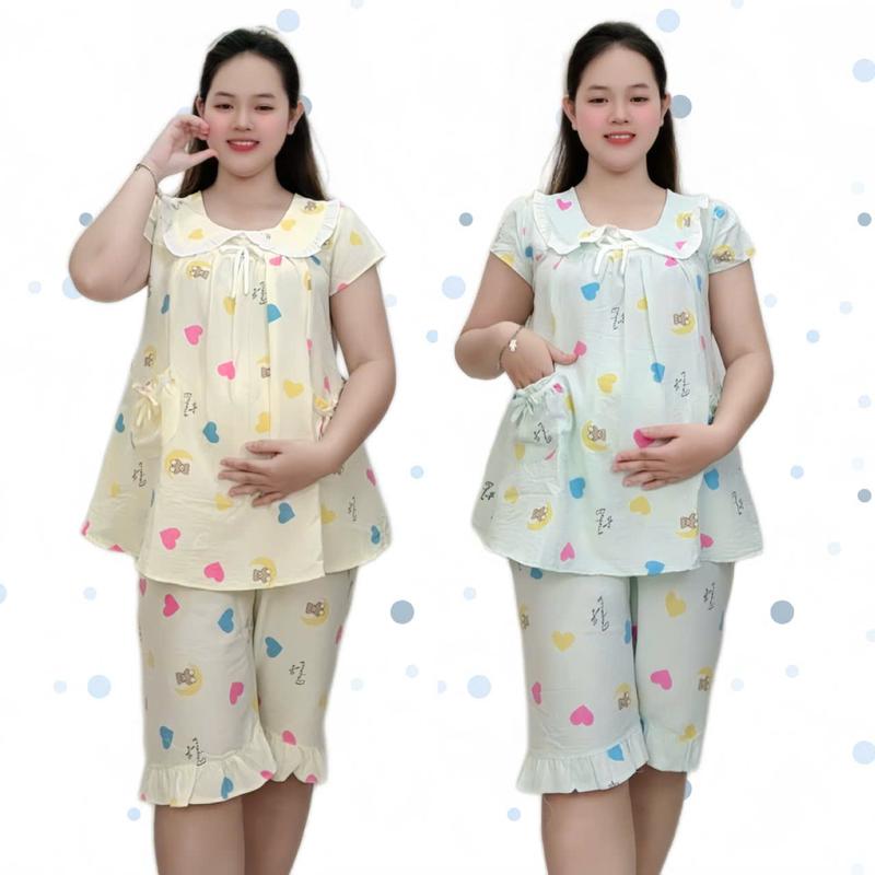 45 - 70KG Bộ bầu lửng dài khóa ti chất cotton HÀN mềm mại dành cho các chị em bầu Váy Bầu Đầm Bầu DB027 Sandal