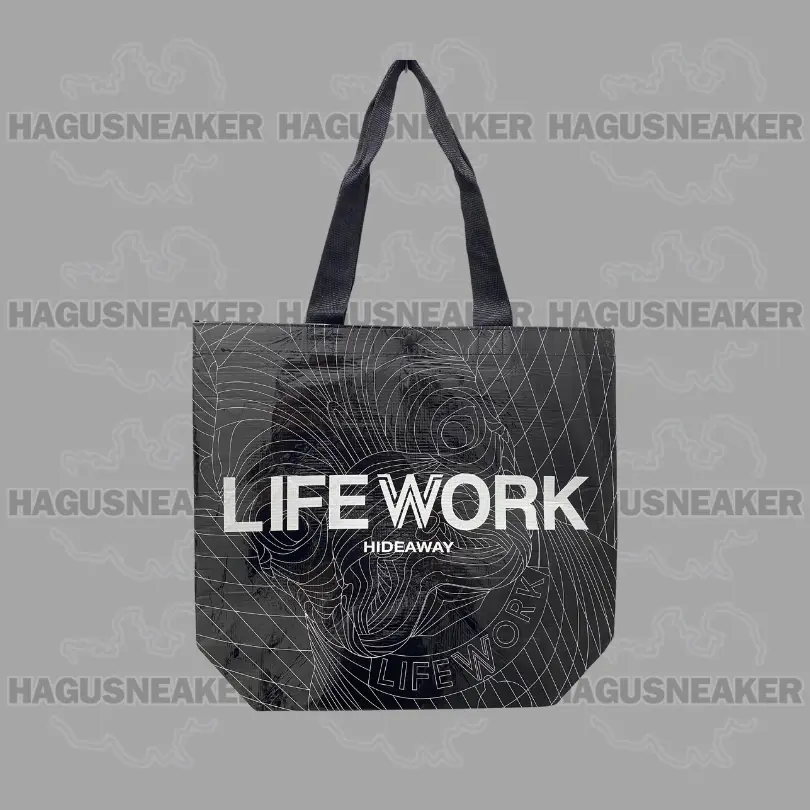 [HAGUSNEAKER] SHOPPING BAG LIFEWORK BLACK