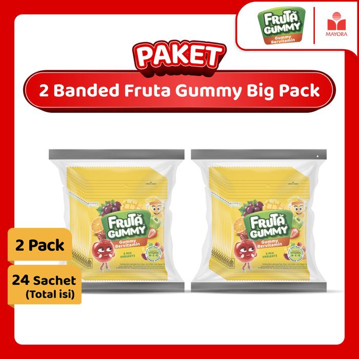 Gambar Paket 2 Banded Fruta Gummy Big Pack dari Mayora Kota Administrasi Jakarta Barat Tokopedia