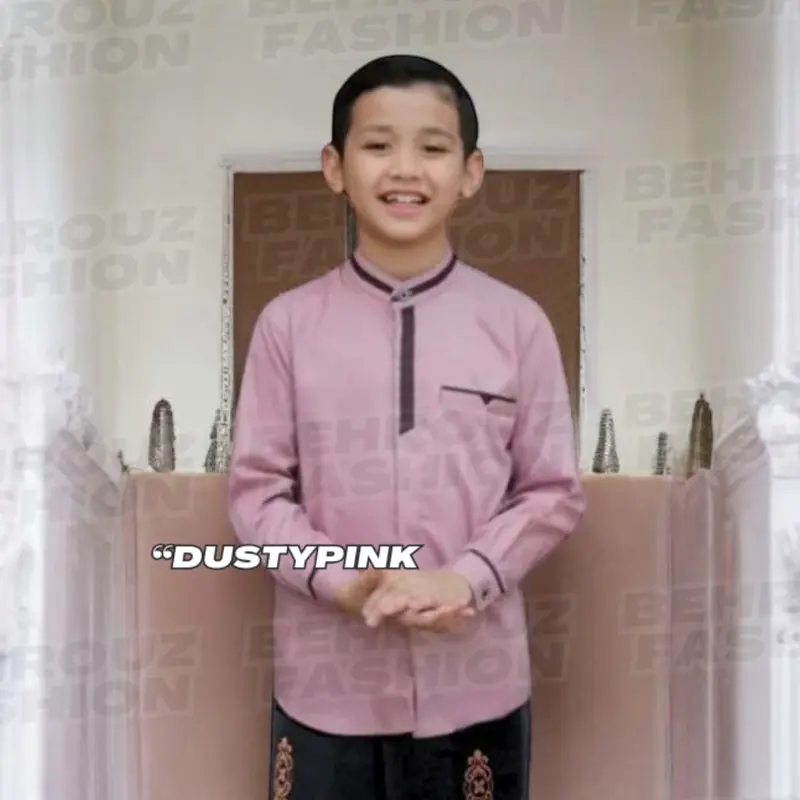 BEHROUZ - Baju Koko Anak Motif Bima Bahan Katun Premium Lengan Panjang Promo Lebaran 2025 2