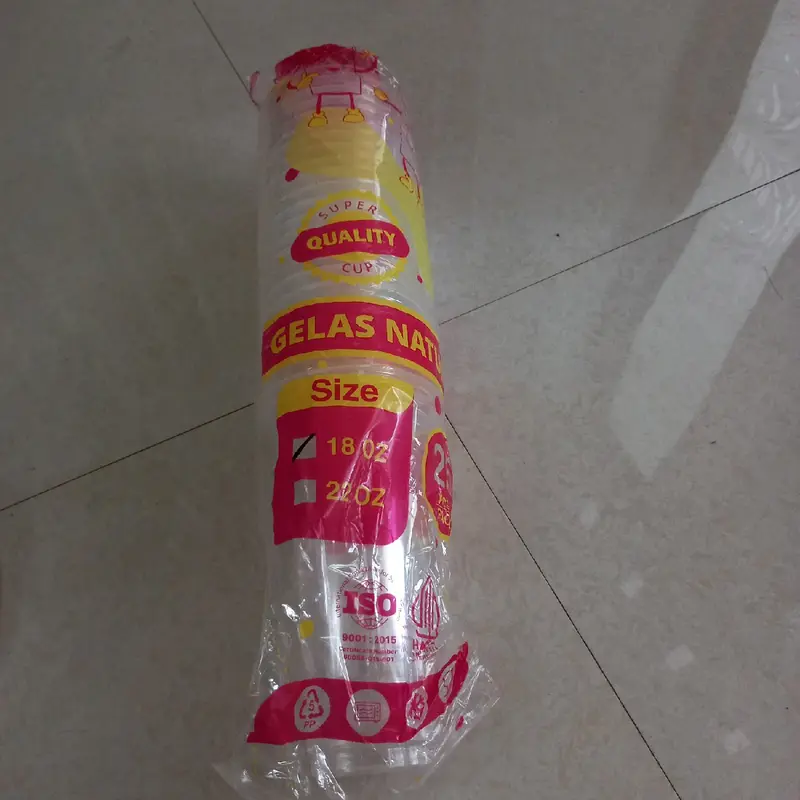 gelas cup polos ukuran 18 oz isi 25pcs 2