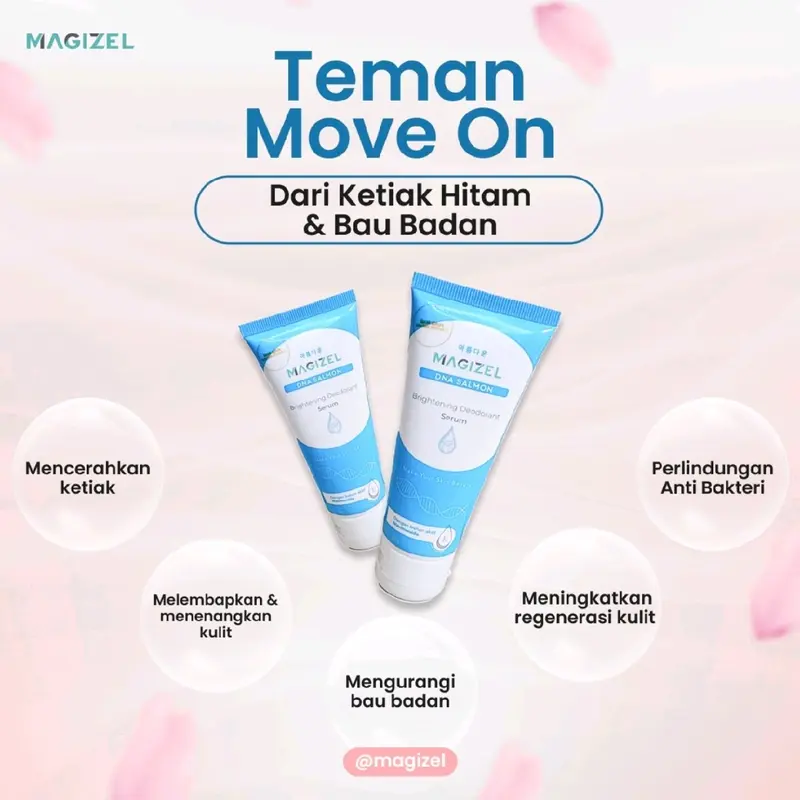 MAGIZEL DNA SALMON BRIGHTENING DEODORANT SERUM Antipespirant Niacinamide Lemon Bau Ketiak Pencerah 4