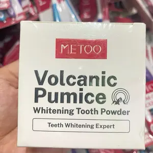 MeToo Volcanic Pumice Whitening Tooth Powder 10% Alpine Volcanic Pumice 50g untuk Pemutih Gigi dan Mengurangi Noda Kafein