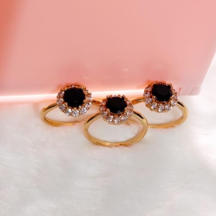 Cincin Dewasa Mata Hitam gold 0