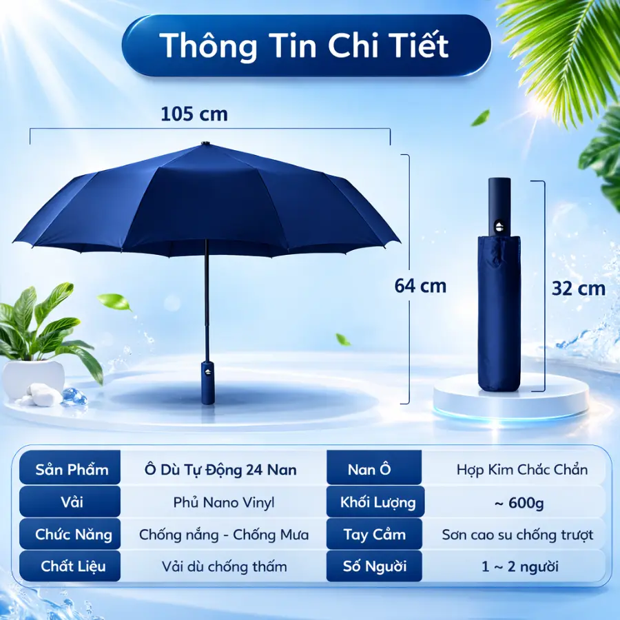 Ô dù Che Mưa Đi Nắng 24 Nan Mở Tự Động Gấp Nhỏ Gọn, Cầm Tay 2 Chiều Mang Đi Học, Du Lịch cỡ lớn mưa và nắng | BigBuy360 - bigbuy360.vn Ô dù Che Mưa Đi Nắng 24 Nan Mở Tự Động Gấp Nhỏ Gọn, Cầm Tay 2 Chiều Mang Đi Học, Du Lịch cỡ lớn mưa và nắng | BigBuy360 - bigbuy360.vn