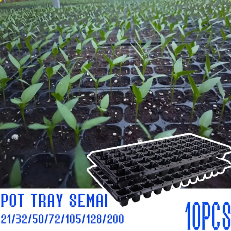 [10PCS]Pot Tray Semai Bibit Benih / Pot Bibit / Seedling Pot - 21 / 32 / 50 / 72 / 105 / 128 / 200