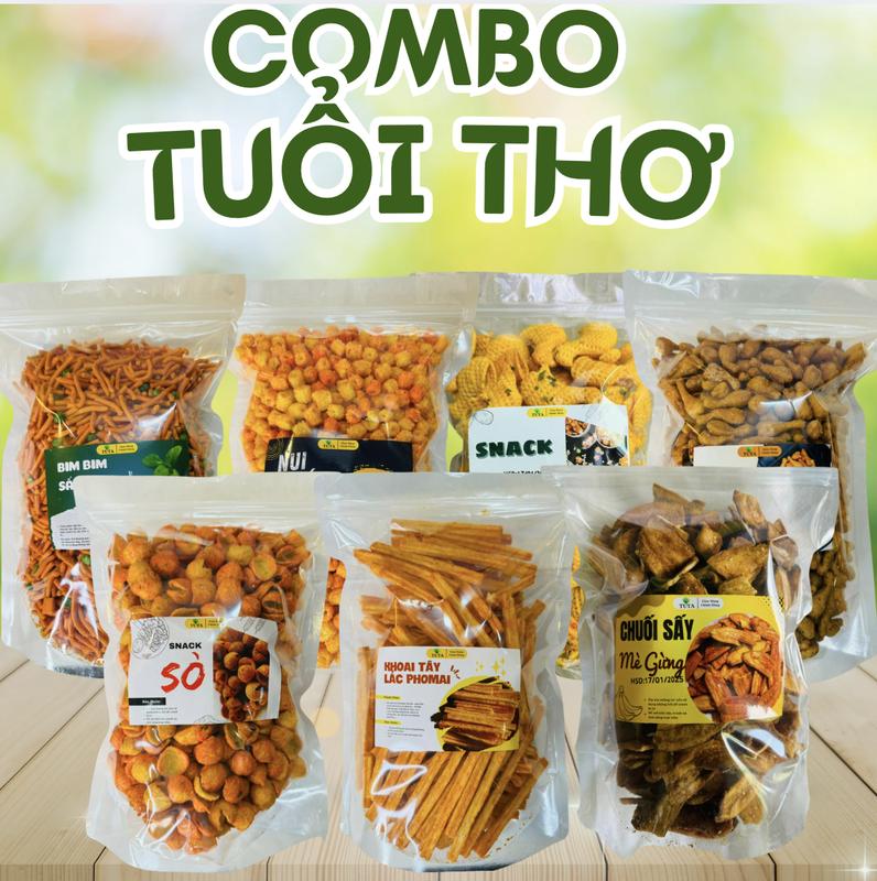 DEAL HỜI MUA 5 TẶNG 2 Tổng 7 Gói Snack Ăn Vặt Siêu Ngon Hương Vị Tuổi Thơ Ăn Là mê