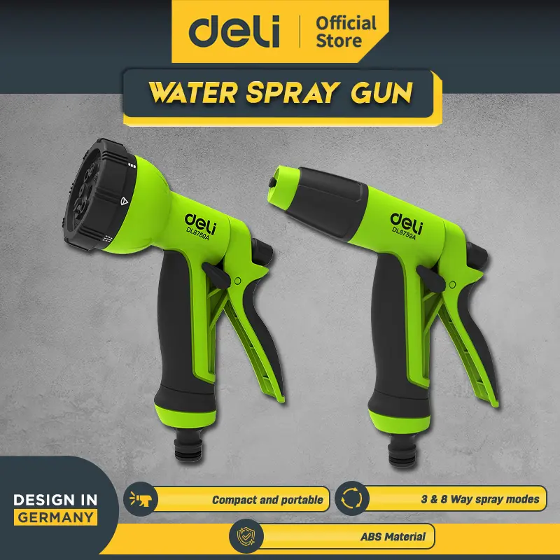 Deli Semprotan Air Water Spray Gun 3 & 8 Way ABS EDL87XXA
