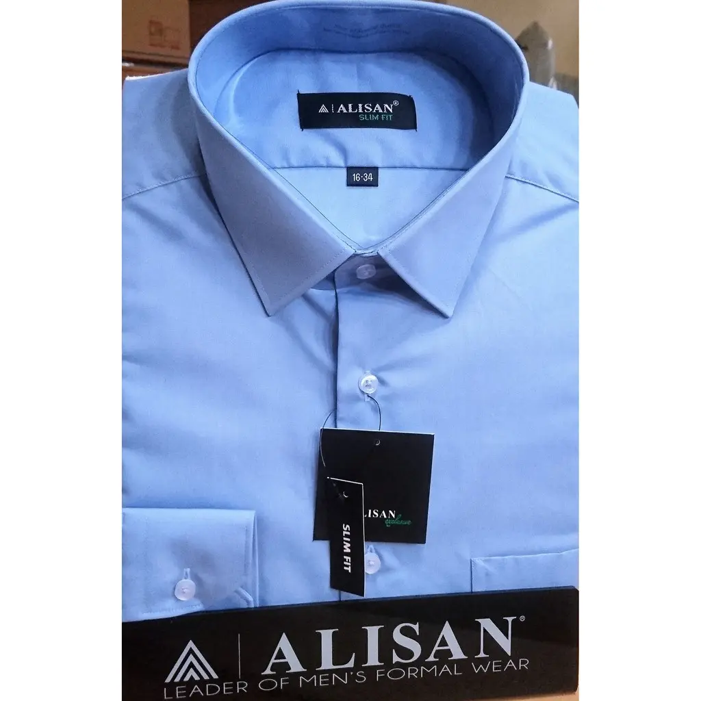 ALISAN Original Kemeja Polos Lengan Panjang - Slim Fit - Kemeja Executive Pria