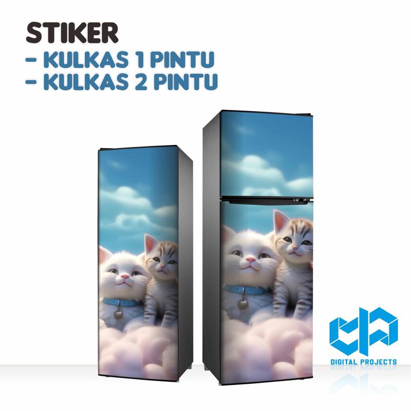 Sticker Kulkas 1 Pintu 2 Pintu Stiker Motif Digital Project KODE : SET1-53 0