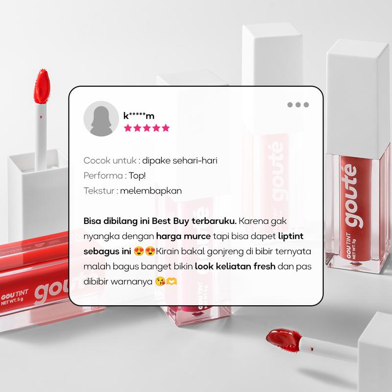 Product Introduction of [NEW SHADE] FS - gouté Goutint - Moisturizing Jelly Lip Tint - Long-lasting up to 12H │ Stay Hydrated up to 48H │ Lightweight │ Natural Bright Color with Glossy Look 26