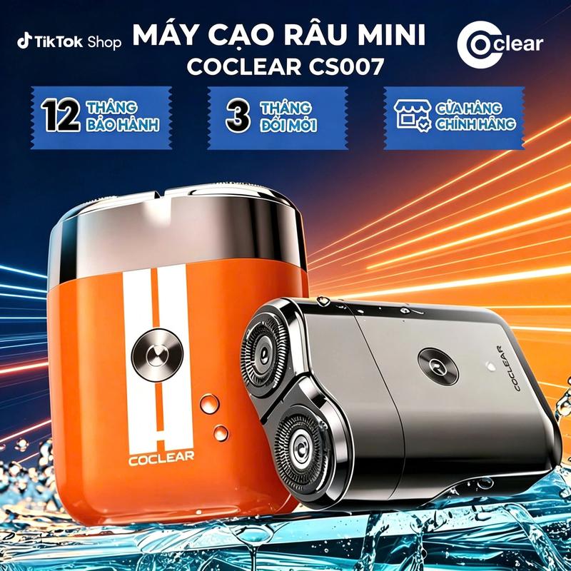 COCLEAR CS007 Máy Cạo Râu Mini Cầm Tay, Chống Nước Toàn Thân, Sạc Nhanh Type-C…