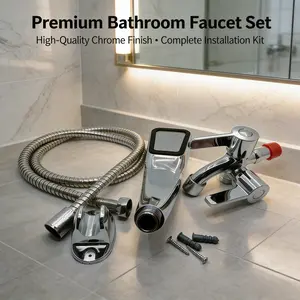 4 IN 1 PAKET SHOWER KOMPLIT - Kran Cabang  300 LUBANG AIR LEMBUT | SET KRAN MANDI + SHOWER HEAD + SELANG, ANTI BOCOR & TEKANAN KUAT, PEMASANGAN MUDAH