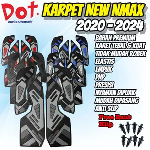 KARPET NMAX NEW TAHUN 2020 - 2024 ALAS PIJAKAN KAKI BORDES KESET FLOORMAT MOTOR YAMAHA N MAX