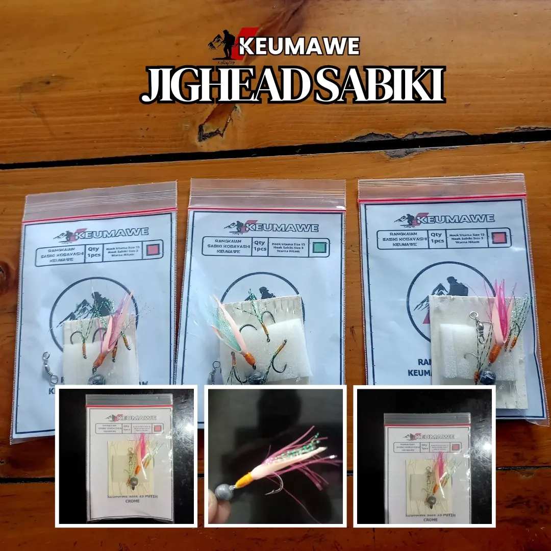 Rangkaian Sabiki Jighead Kobayashi Keumawe Untuk Mancing Casting