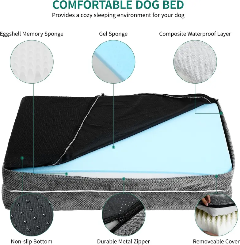 YITAHOME Dog Sofa Bed,Washable Orthopedic Dog Beds and Couch with Removable Zipper Cover, Puppy Beds for Small / Medium / Large Dogs 5