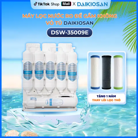 Máy Lọc Nước Để Gầm 9 Cấp Siêu Lọc X2 Kiềm Tính Daikiosan DSW-35009E