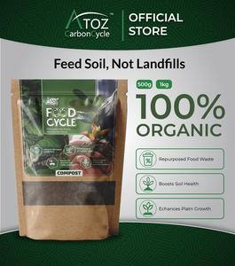 Atoz Carbon Cycle | Food Cycle Kompos Organik | Food Cycle Compost (1kg / 500g) Garden Home Kebun Pokok Tanaman