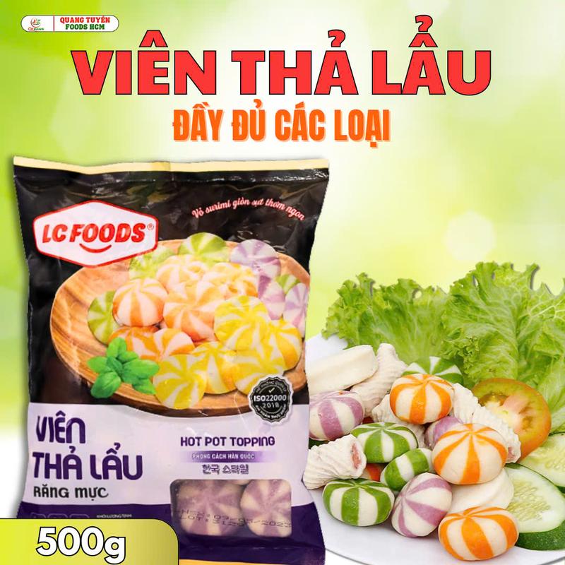 Viên Thả Lẩu 05 Loại {CHỈ GIAO TỪ BÌNH ĐỊNH TRỞ VÀO NAM} 500g 30 viên LC Foods Thơm Ngon Đậm Vị Nấu Lẩu Mì Cay Chiên Ăn Vặt