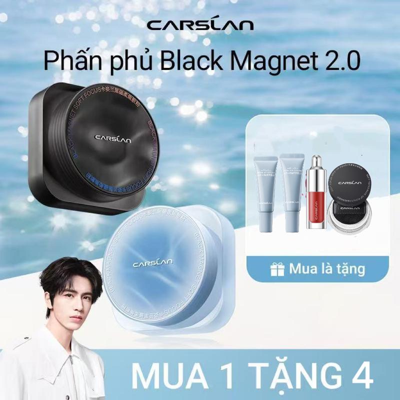 Chanhbeauty93 Phấn phủ Black Magnet Carslan bám nền 2.0 kiềm dầu định hướng nâng cấp công nghệ lành tính cho da 8g+ Free gifts son bóng mini 1g*1+Kem nền dạng lỏng 5g*2+Phấn phủ mini*1