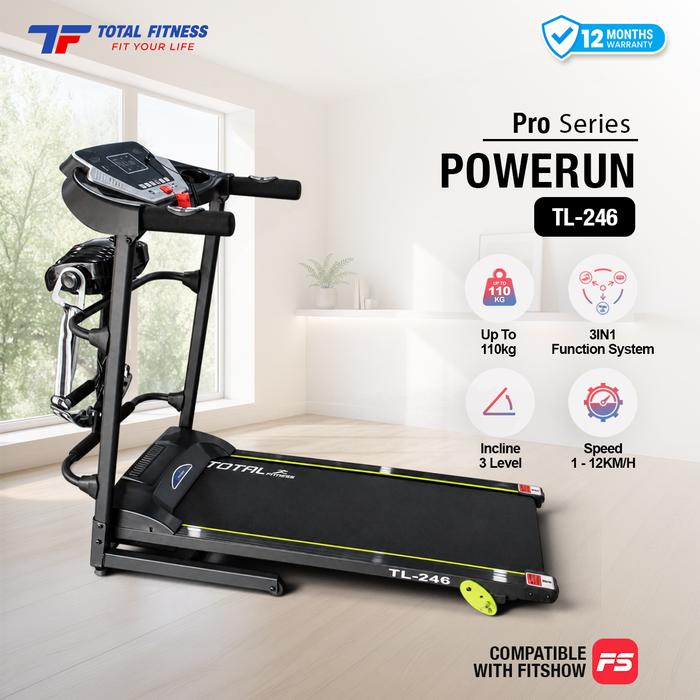 Gambar TOTAL FITNESS TL-246 Treadmill Elektrik Electric Motorizer dari Total Fitness Shop Kota Administrasi Jakarta Barat Tokopedia