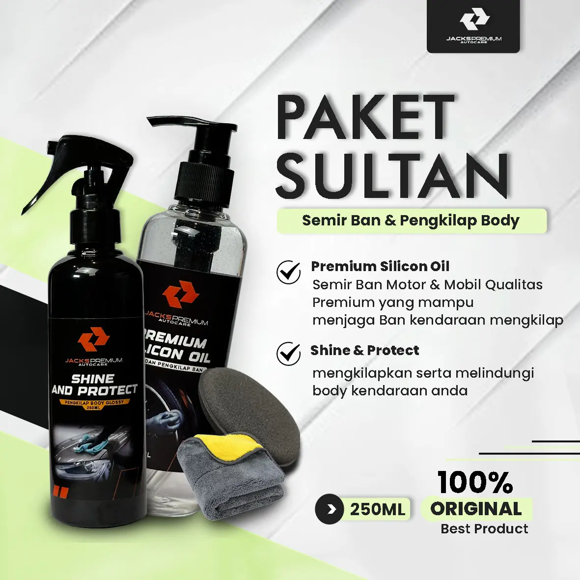 Jacks Paket Sultan (Pengkilap Mobil & Semir Ban) Car