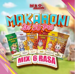 MAKARONI USUS ISI 50PCS BY MO SNACK VIRAL JAJAN WARUNG GROSIR