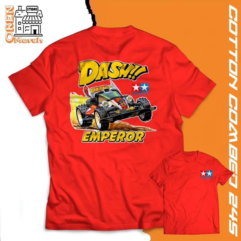 Kaos Tamiya Logo Mini 4WD Baju Dash Emperor - Cotton Combed 24s - Kain 2