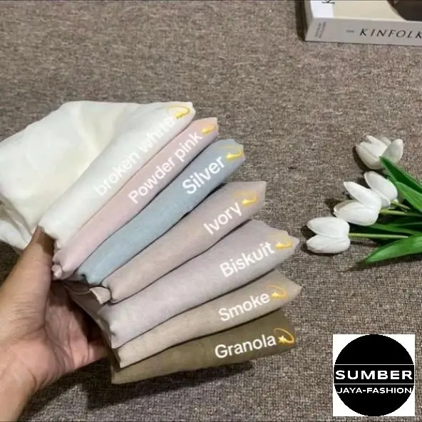 COD-Best Seller//hijab Segi Empat Paris jadul VARISHA ORI Muslim Nyaman Kerudung Wanita Cantik Tebal Brown Voal Hitam 6