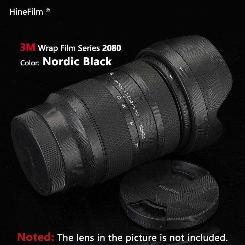 Da Hinefilm cho ống kính Sigma 28 70 F2.8 dành cho máy Sony - Miếng dán da cho ống kính Sigma 28 70 F2.8 - Nhãn dán bảo vệ cho ống kính Sigma 28 70mm F2.8 DG DN - Bao phủ film cho ống kính 2870 f2.8