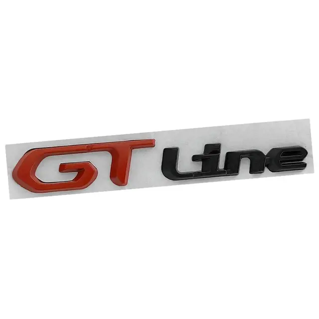 Logo Kim Loại 3d Chữ Gt Biểu Tượng Cốp Xe Ô Tô Đề Can Decal Can, Cho Peugeot 208 308 3008 207 508 5008 408 Gt Line, Phụ Kiện Nhãn Dán 3