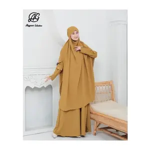 Gamis Syar'i Ameena Frenchkhimar Medina Tali Bahan Sabrina - Wanita Dewasa Muslimah - Lebaran, Syari, Pesta, Maxi, Dress