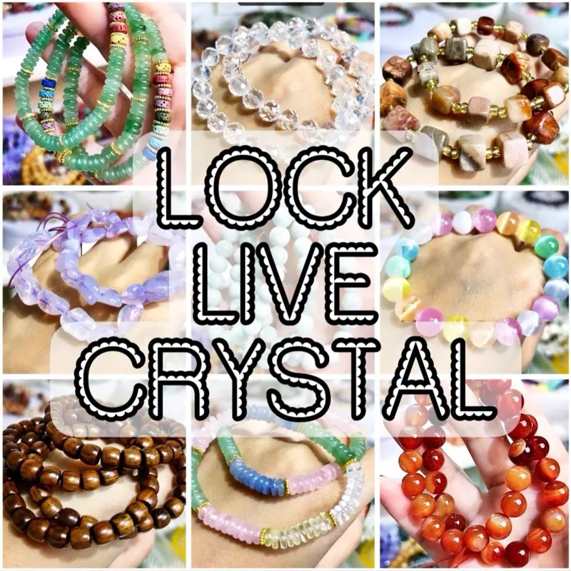 LOCK LIVE PAYMENT LINK Crystal Bracelet Gemstone Natural Crystal Rose Quartz Carnelian Peridot Aquamarine