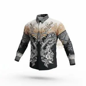 Batik Arwinda Baswara Kemeja Pria Premium Lengan Panjang Motif Elegan Modern Formal & Kasual Bahan Micro Halus Adem Nyaman untuk Acara Sehari-hari dan Formal