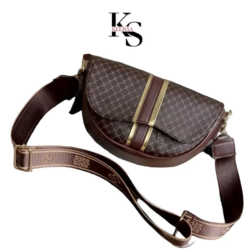 [BELI LOKAL] KEENSA Tas Selempang Wanita Dhenissa Bahan PVC Motif Silang Kulit tas tote bag whits tas selempang & bahu 5