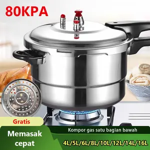 Yolk Panci Presto 4,5,6,8,10,12 Liter With Steamer Alumunium Serbaguna anti lengket