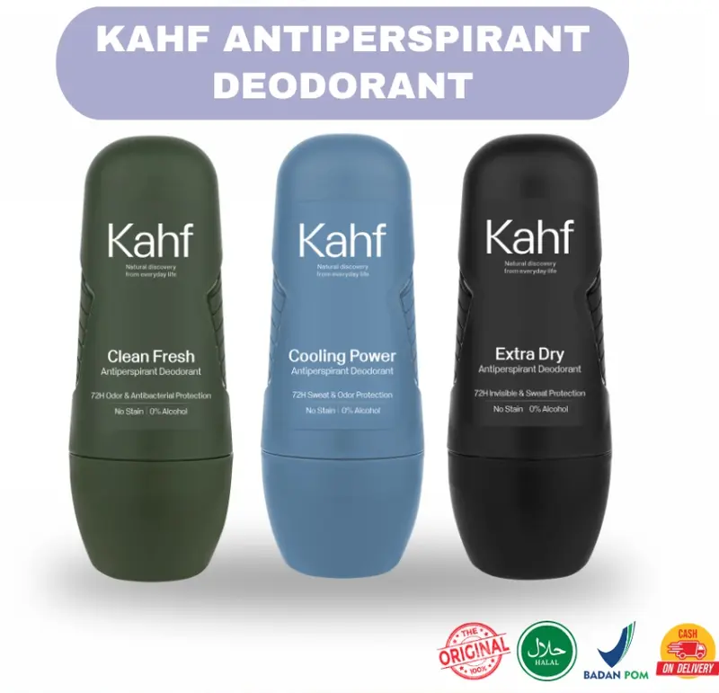 Kahf Antiperspirant Deodorant Roll On 45ml/Clean Fresh/Cooling Power/Extra Dry Bau Kering 8