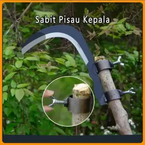 【COD】Adjustable Sabit Pisau pinang untuk memotong rumput air Memetik buah di dataran tinggi Memangkas dan memetik alat pertanian