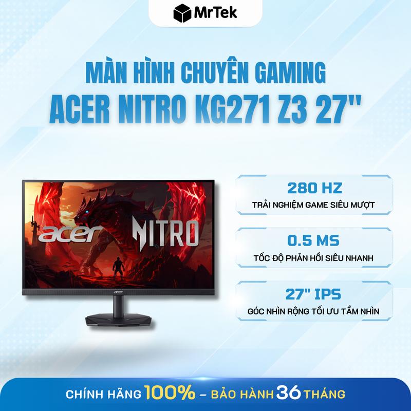 Màn hình Gaming Acer Nitro KG271 Z3 27 Inch FHD IPS 280Hz 0.5ms