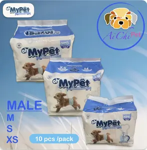 Popok Anjing dan Kucing Jantan - Oh MyPet, Size XS , S , M ----- 1 pack isi 10 pcs