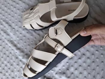 Product Review of Le Bianca ALY 21-0900 Sepatu Sendal Wanita Flat Sandal Army from d**️ 3