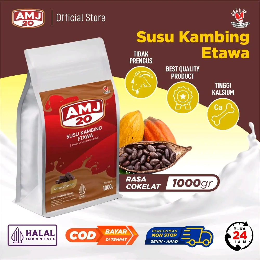 Susu Kambing Etawa Bubuk AMJ 1kg untuk Mengatasi Nyeri Sendi pegal linu Ampuh