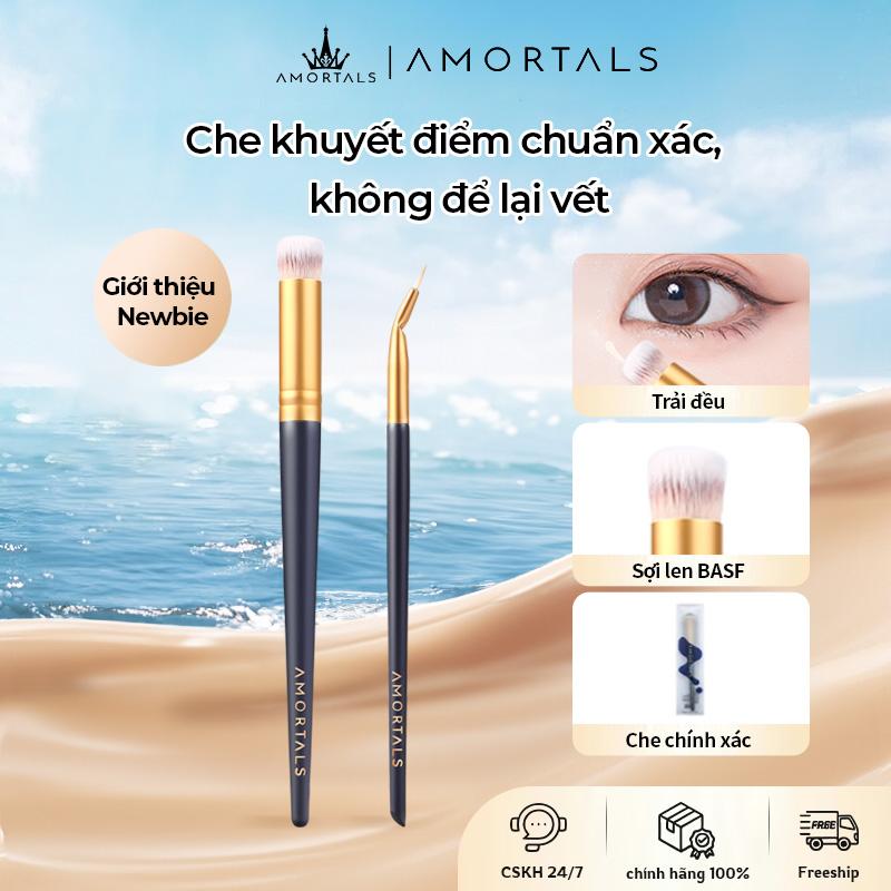 Cọ che khuyết điểm đầu tròn chính hãng Amortals che khuyết điểm bọng mắt nếp nhăn cười dùng cho vùng da quanh mắt và vùng da ngón tay che phủ mụn vết thâm mềm mại tự nhiên và dễ chịu 1 cây