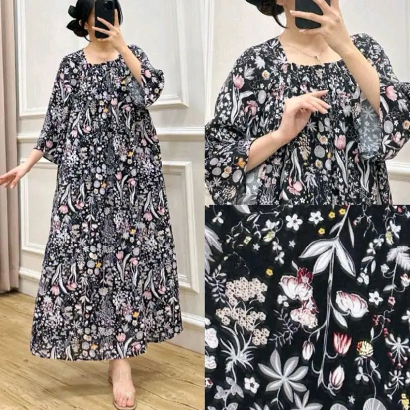 Homedress Tania Rayon Jumbo / Daster Motif Terbaru