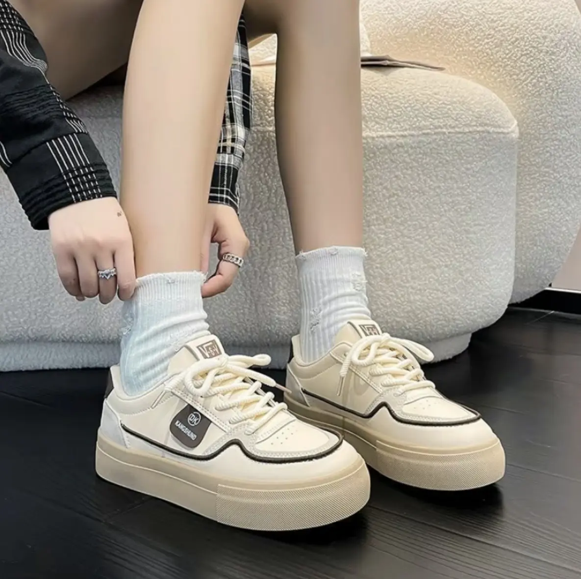 Giày Thể Thao Thường Ngày Dành Cho Nữ, Da Dày Siêu Mềm, Dành Cho Nữ Sneaker Shoes Nhung