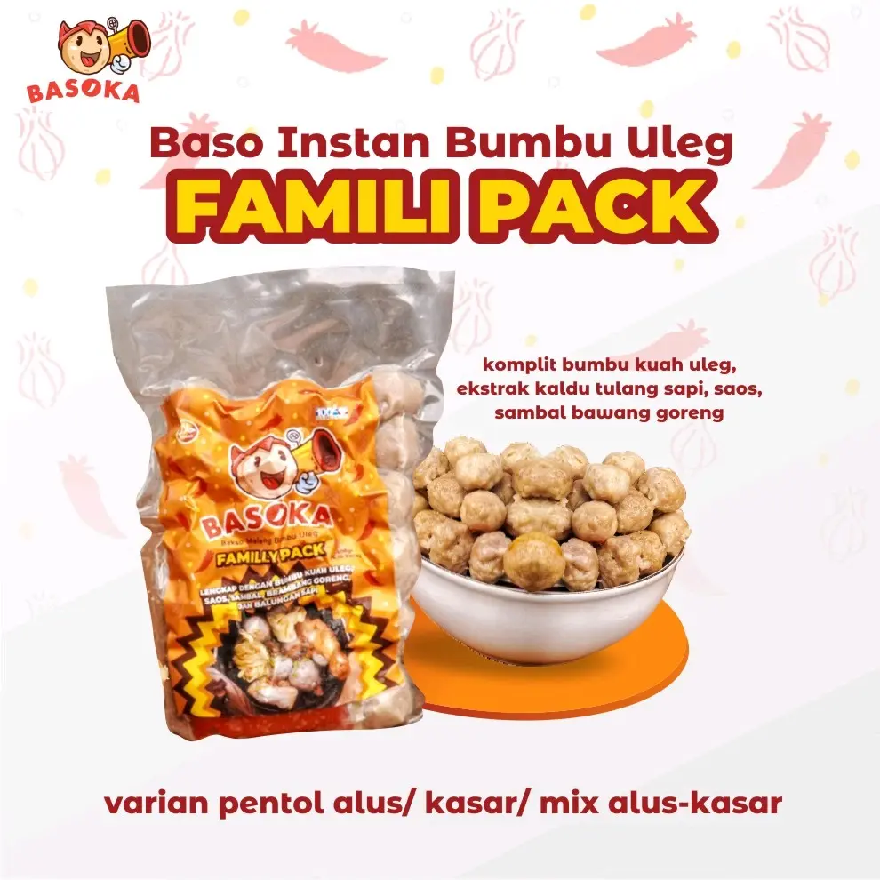 baso frozen malang varian Alus komplit bumbu kuah rempah isi 30 pcs