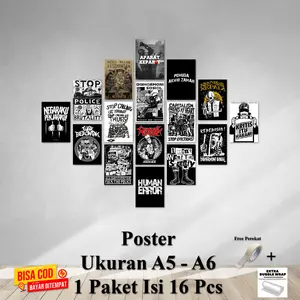 Poster Dinding Kamar Tema PNK Ukuran A5 A6 1 Paket isi 16 Pcs Hiasan Dinding Kamar Dekorasi Kamar Cetak Foto Walldecor Bisa Bayar ditempat COD Kertas
