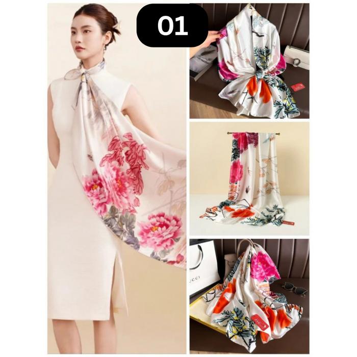 Gambar [Toko1973] ANTOINETTE 180X90cm Korean syal scarf leher scarf tas neck scarf pashmina bohemian gypsy hijab bandana - 01 dari Toko 1973 Kota Administrasi Jakarta Barat 2 Tokopedia